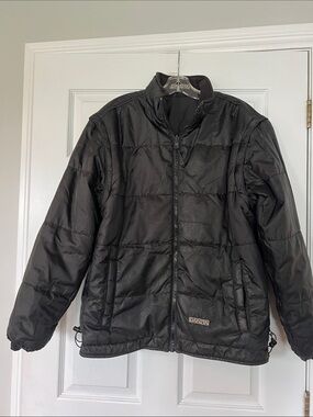 Dakota Men's Black Quilted Puffer Jacket with Full Zip
